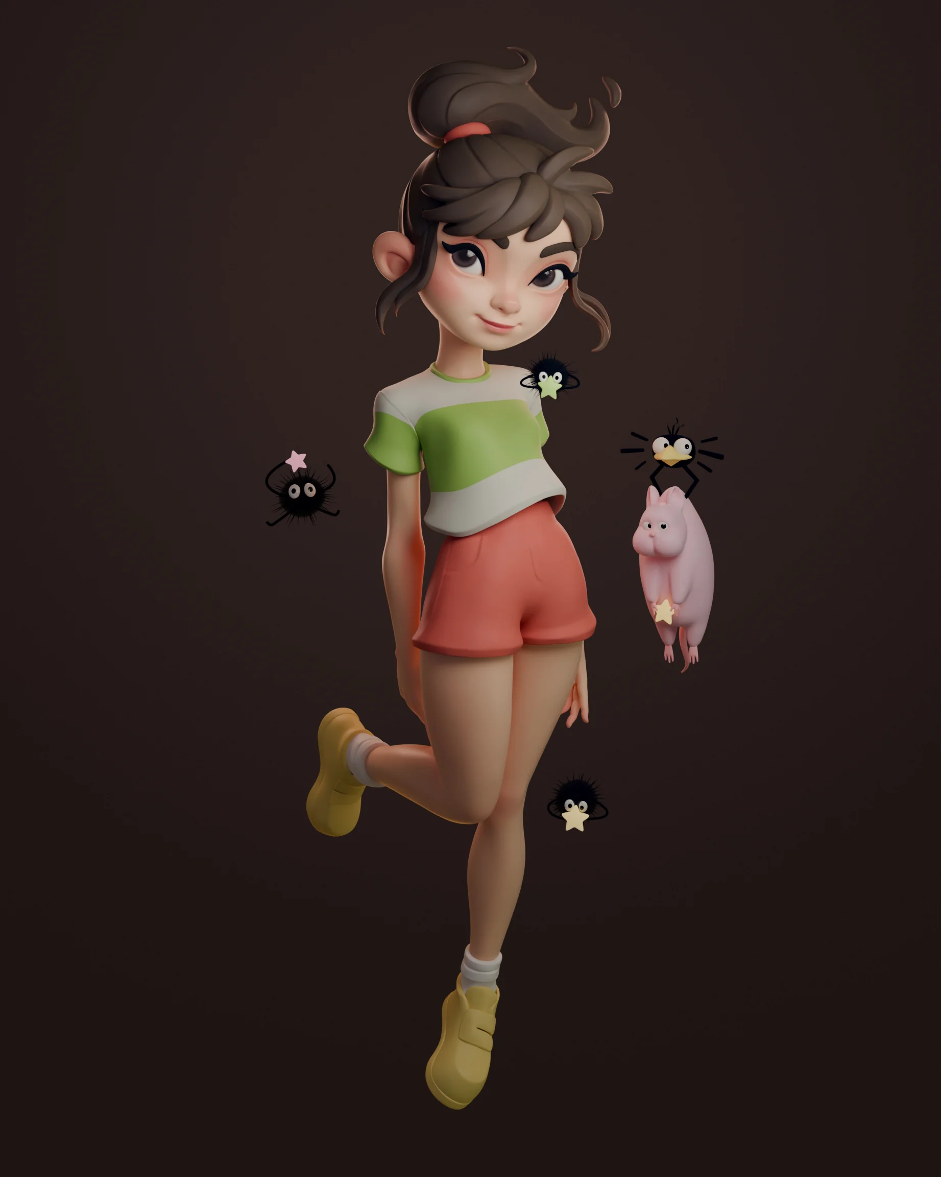 Chihiro character sculpt by DannyMac3d